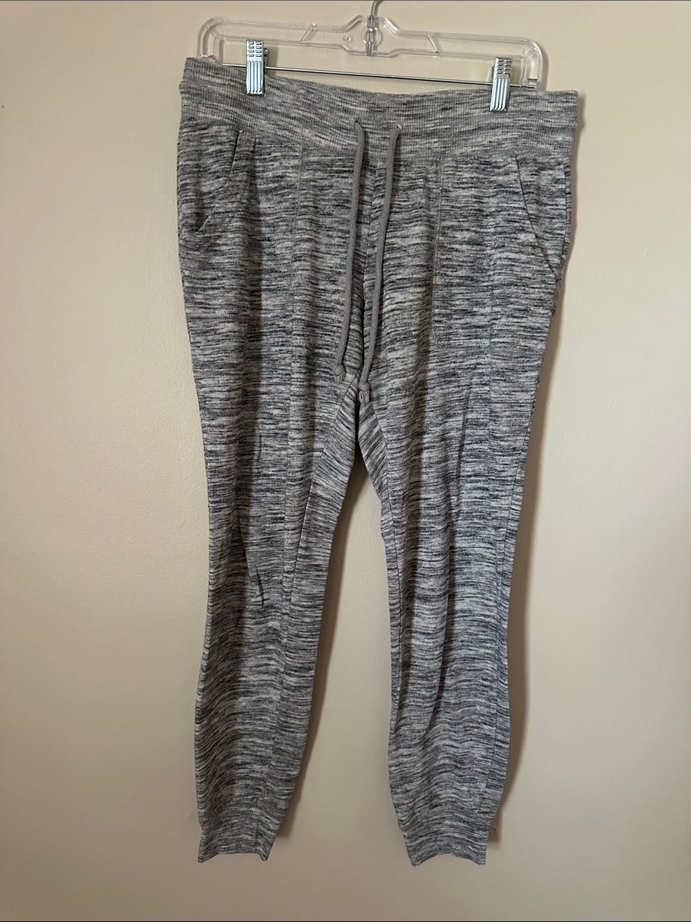 Women's Gray Knit Jogger Pants - Casual Comfort